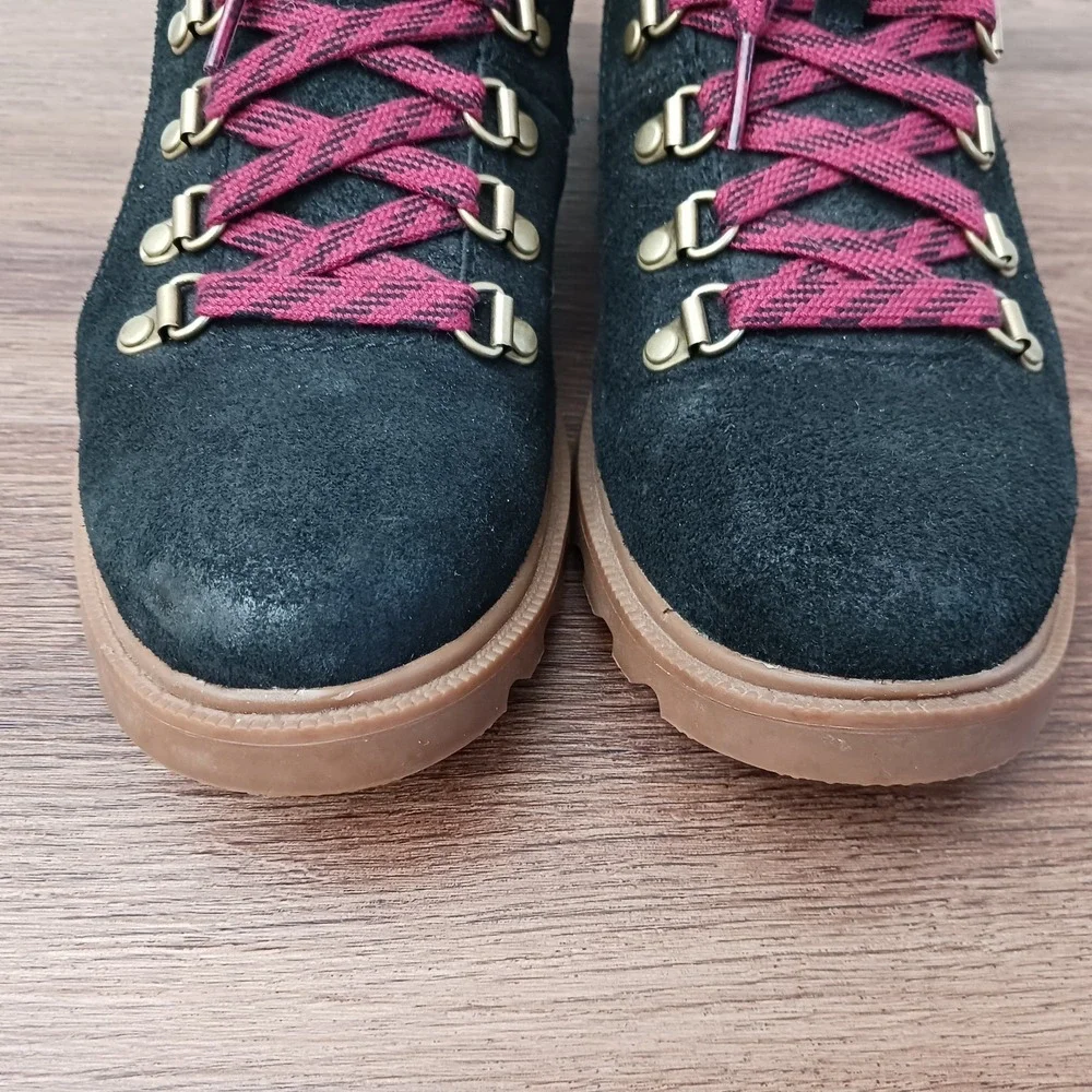 Sorel Black Ainsley Conquest Weatherproof Shearling Boots LL3653-010 Women's‎ 9